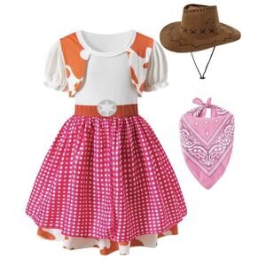 Toddler Girls Cowgirl Outfit Halloween Costume Party Dress Up 3T